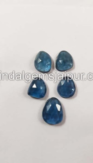 London Blue Topaz Rose Cut Slices